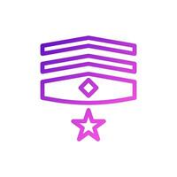 Badge icon gradient purple pink colour military symbol perfect. vector