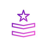 Badge icon gradient purple pink colour military symbol perfect. vector