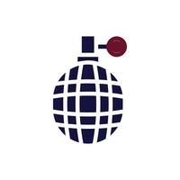 Grenade icon solid maroon navy colour military symbol perfect. vector