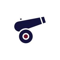 Cannon icon solid maroon navy colour military symbol perfect. vector