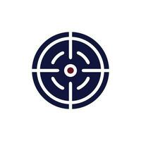 Target icon solid maroon navy colour military symbol perfect. vector