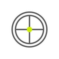 Target icon duotone grey vibrant colour military symbol perfect. vector
