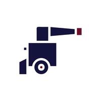 Cannon icon solid maroon navy colour military symbol perfect. vector