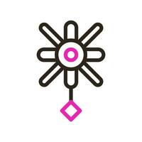 decoración icono duocolor rosado negro color chino nuevo año símbolo Perfecto. vector