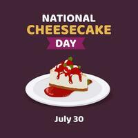 National Cheesecake Day Background Vector illustration