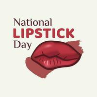 National Lipstick Day Background Vector Illustration