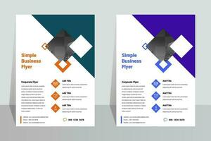 Modern business company A4 flyer template vector