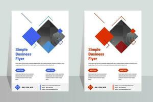 Business company generic A4 flyer template vector