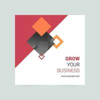 Simple grow your business social media cover templates vector