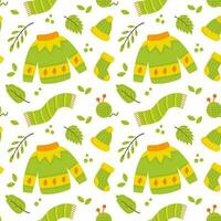 Autumn seamless pattern with yellow and orange leaves. vector
