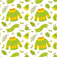 Autumn seamless pattern with yellow and orange leaves. vector