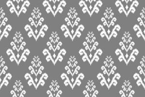 Motif grey ethnic Ikat art. Ethnic seamless pattern. Aztec geometric ornament print. American, Mexican style. vector
