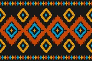 Carpet ethnic pattern art. Ikat ethnic seamless pattern in tribal. vector