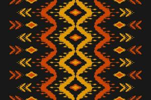 arte de patrón étnico de alfombras. patrón sin costuras étnico ikat en tribal. vector