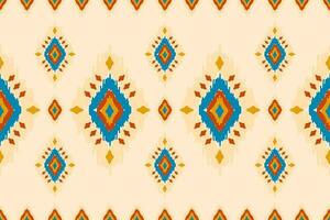 alfombra étnico modelo Arte. ikat étnico sin costura modelo en tribal. indio estilo. vector