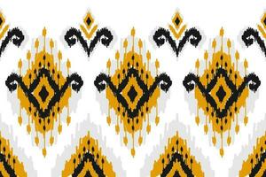 Fabric ikat pattern art. Ethnic seamless pattern traditional. American, Mexican style. vector