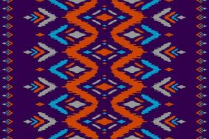 arte de patrón tribal étnico de alfombras. patrón étnico ikat sin fisuras. estilo americano, mexicano. vector