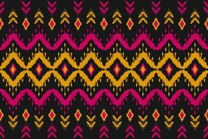 Carpet ethnic ikat art. Geometric seamless pattern in tribal. Mexican style. vector