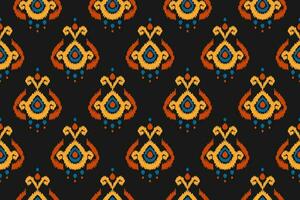 Beautiful ethnic tribal pattern art. Ethnic ikat seamless pattern. American and Mexican style. vector