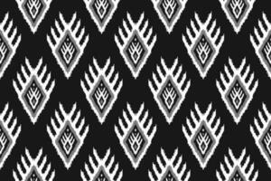 Fabric ikat pattern art. Ethnic seamless pattern traditional. American, Mexican style. vector