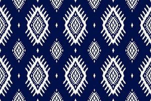 Fabric ikat pattern art. Geometric ethnic seamless pattern traditional. American, Mexican style. vector