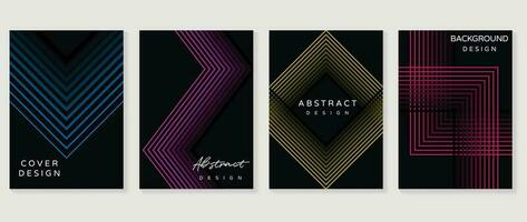 Modern banner design background. Abstract gradient graphic with 3d, geometric shapes, blend lines. Futuristic business cards collection illustration for flyer, brochure, invitation, social media. vector