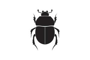 Dung beetle logo design vector