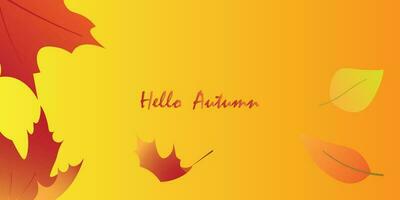 Background design with autumn theme. vector