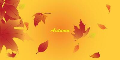 Background design with autumn theme. vector