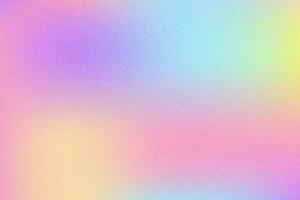 Holographic gradient textured background. Noisy light rainbow gradation. Soft colors grainy foil. Abstract blurred fluid wallpaper. Vector. vector