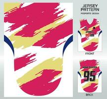 Pattern vector sports shirt background image.Hand painted pink yellow pattern design, illustration, textile background for sports t-shirt, football jersey shirt