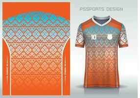 Pattern design, illustration, textile background for sports t-shirt, football jersey shirt mockup for football club. consistent front view vector