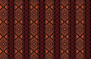 Orange and Red Seamless Ethnic Pattern vector