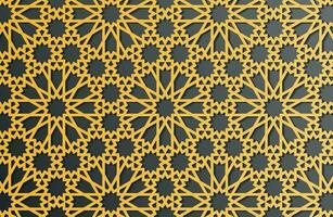 Golden Color Traditional Islamic Pattern vector