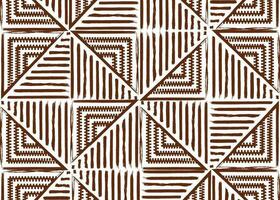 Brown color ethnic style seamless lines fabric design vector