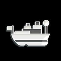 Icon USS Missouri. related to Hawaii symbol. glossy style. simple design editable. vector