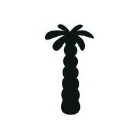 Flat vector silhouette illustration of palm