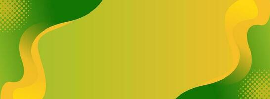 Green and yellow wave gradient background. Suitable for banner, landing page or header vector