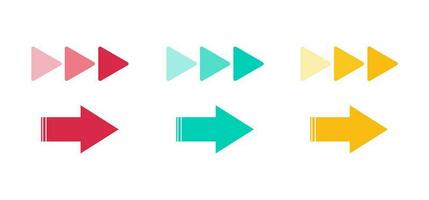 Arrow set icon. Arrow isolated vector graphic elements