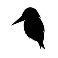 Silhouette of a bird illustration on a white background. vector