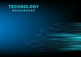 abstract background technology straight bottom right corner moving Circle with blue and pink glowing lines, blue gradient background. vector