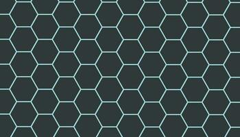 Abstract futuristic hexagon with glowing light background. Geometric hexagonal metal shape background. Honeycomb mosaic background. Random waving motion canvas pattern. vector