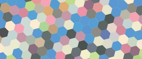 Hexagon abstract geometric shape background. Futuristic honeycomb mosaic pattern. Use for cover template, poster, banner web, flyer, print ad. Vector illustration