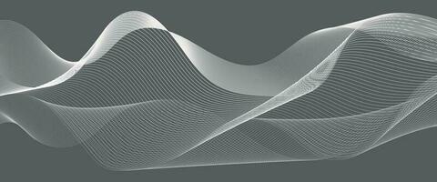 Abstract bright wave isolated on white background. Background design with diagonal line pattern in grey color. Gray and white abstract background with flowing waves. vector