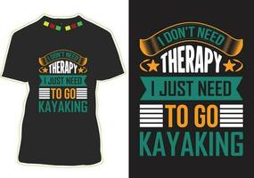 Kayaking T-shirt Design vector