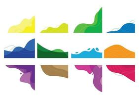 Organic blob shape with irregular shape colorful vector illustration. abstract element for banner border or corner design