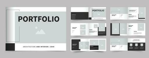 Architecture professional Portfolio template design Layout vector