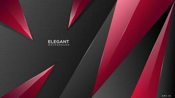 Red Geometric Elegant 3D Background vector