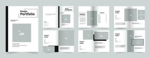 Portfolio design template or architecture and interior portfolio template vector