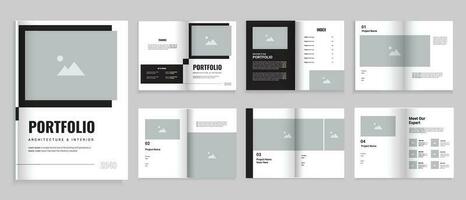 Architecture portfolio design template or portfolio template design vector